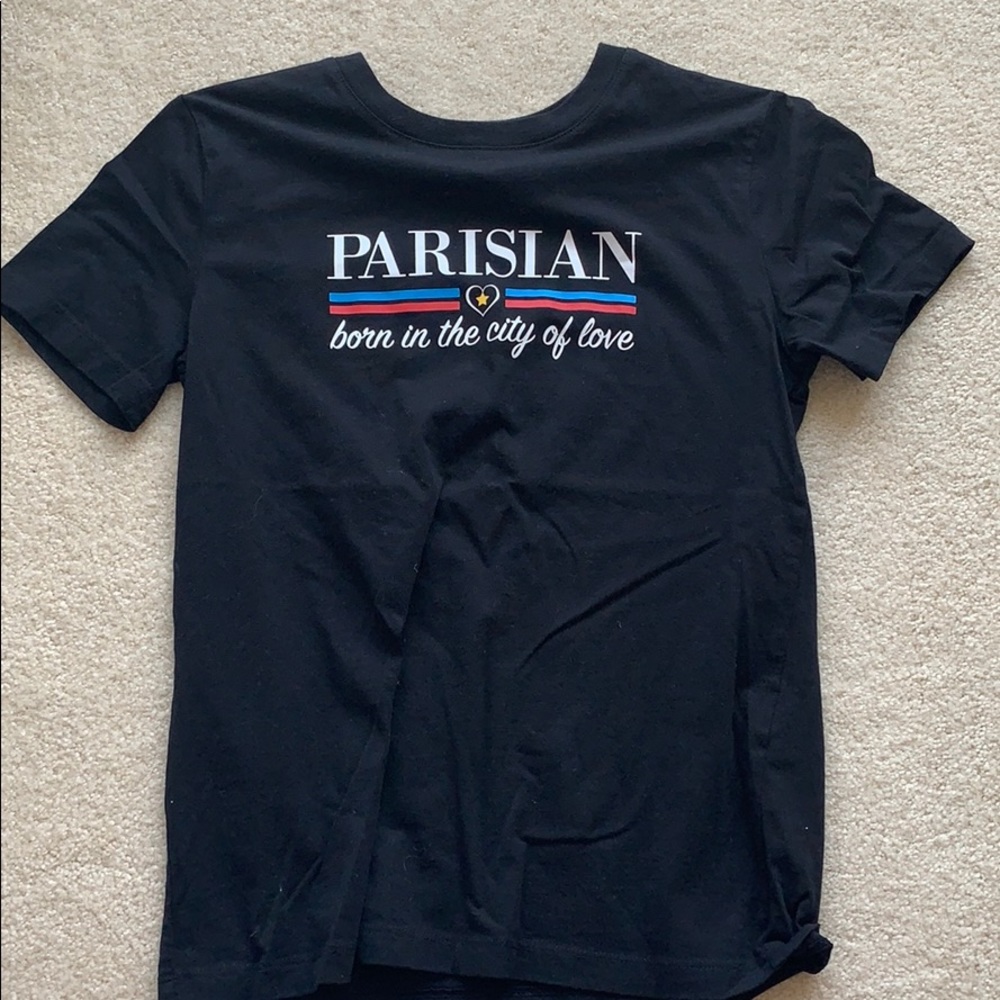 A black Forever 21 Parisian t-shirt